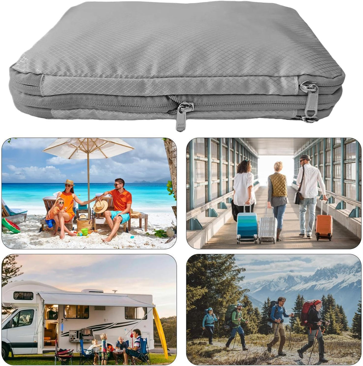 Packing Cubes for Travel,Double-Zone Storage Pouch - Luggage Storage Travel Compression Cube - for Vacation Short Trips Moving Clothes Shoes Toys Dolls