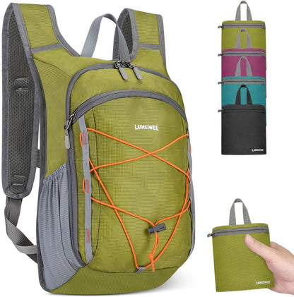 13L Small Hiking Backpack for Women Men, Lightweight Foldable Day pack, Packable Daypack for Travel, Camping (Teal)