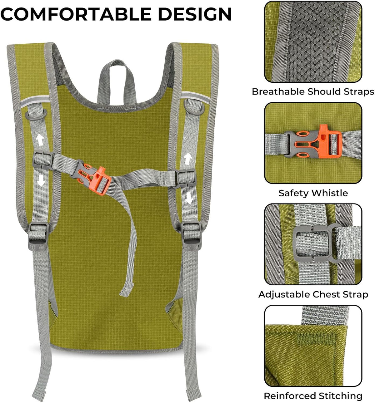 13L Small Hiking Backpack for Women Men, Lightweight Foldable Day pack, Packable Daypack for Travel, Camping (Teal)