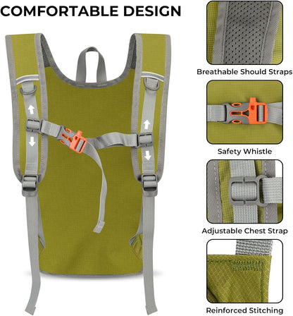13L Small Hiking Backpack for Women Men, Lightweight Foldable Day pack, Packable Daypack for Travel, Camping (Teal)