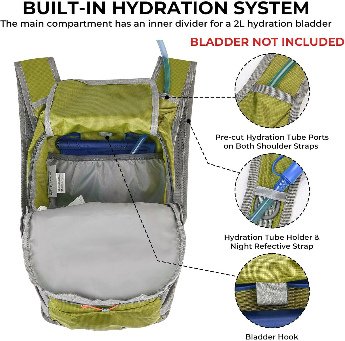 13L Small Hiking Backpack for Women Men, Lightweight Foldable Day pack, Packable Daypack for Travel, Camping (Teal)