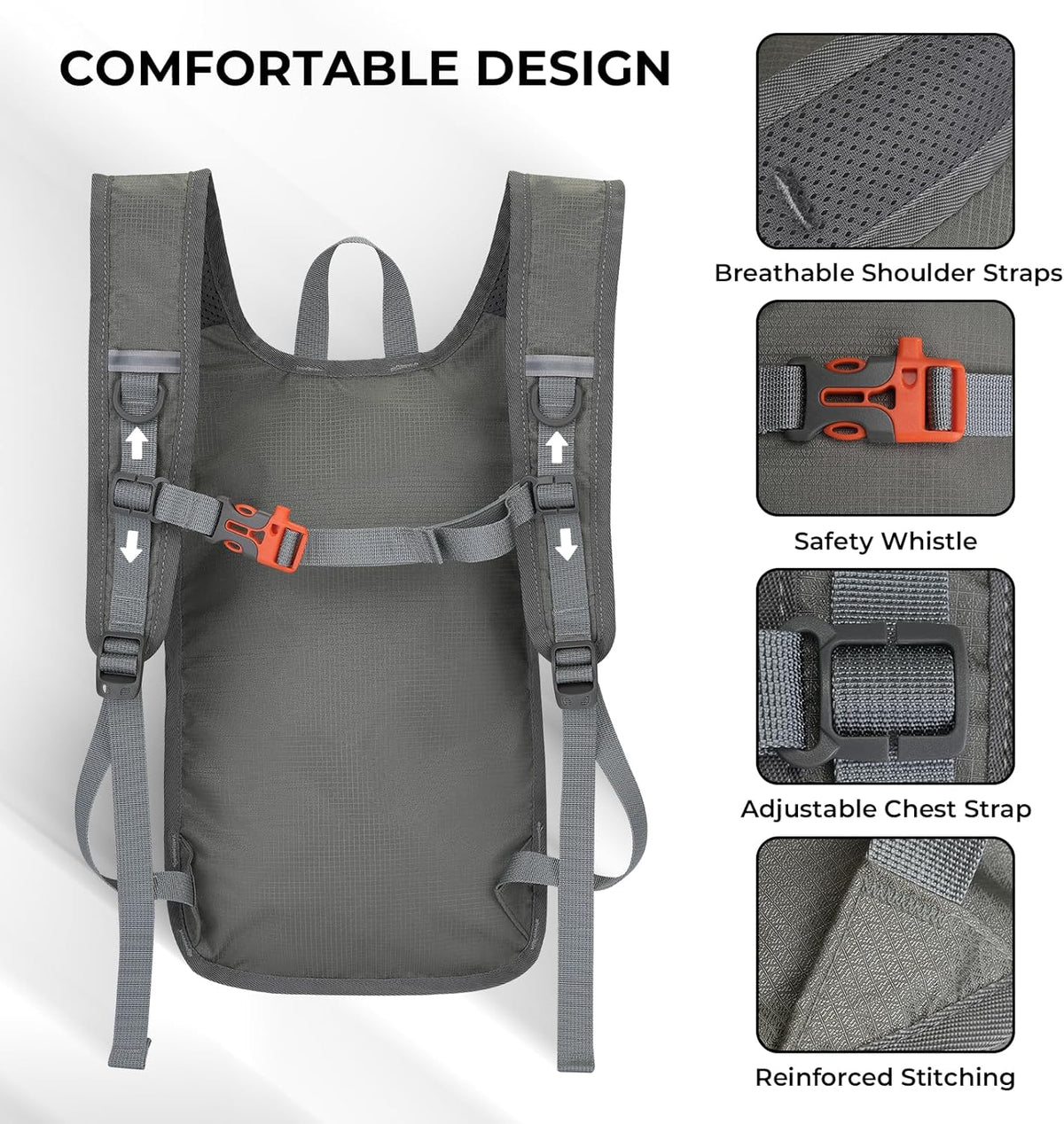 13L Small Hiking Backpack for Women Men, Lightweight Foldable Day pack, Packable Daypack for Travel, Camping (Teal)