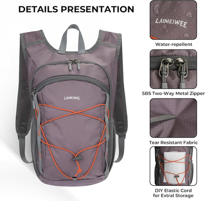 13L Small Hiking Backpack for Women Men, Lightweight Foldable Day pack, Packable Daypack for Travel, Camping (Teal)