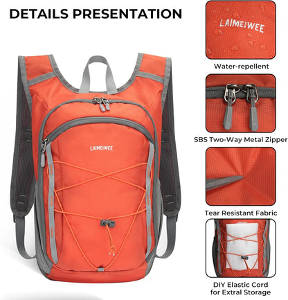 13L Small Hiking Backpack for Women Men, Lightweight Foldable Day pack, Packable Daypack for Travel, Camping (Teal)