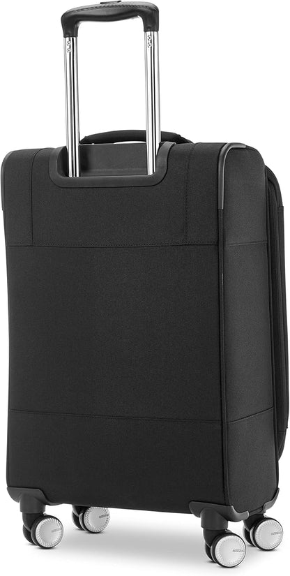 Whim Softside Expandable Luggage with Spinners, Grey, 2PC SET (Carry-on/Medium)