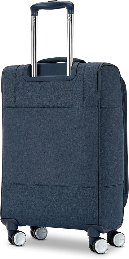Whim Softside Expandable Luggage with Spinners, Grey, 2PC SET (Carry-on/Medium)