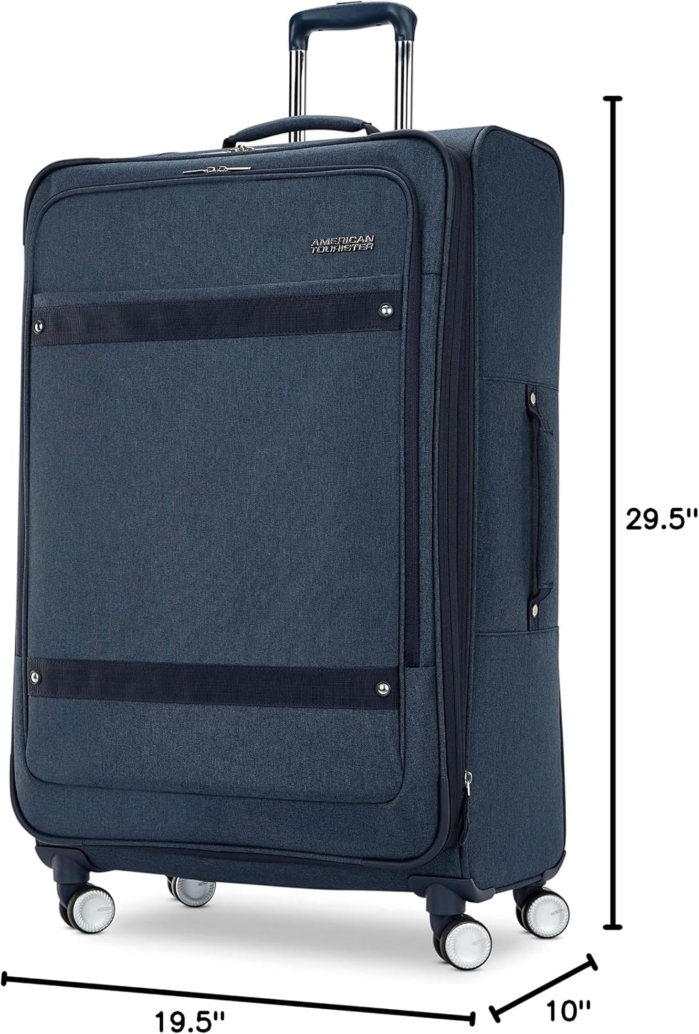 Whim Softside Expandable Luggage with Spinners, Grey, 2PC SET (Carry-on/Medium)