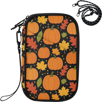 Travel Document Organizer 8.26×5.51×1.18 In | Scratch Resistant Polyester Full Print Multi-Way Carry for Men Women Vacation Mint Strawberries