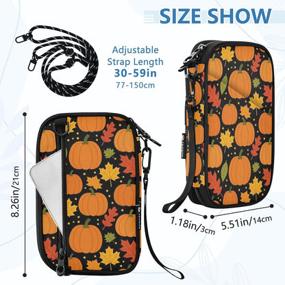 Travel Document Organizer 8.26×5.51×1.18 In | Scratch Resistant Polyester Full Print Multi-Way Carry for Men Women Vacation Mint Strawberries