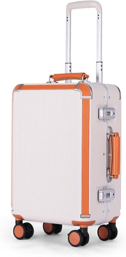 PC Carry On Luggage, Aluminum Frame Wide Handle, TSA Lock | Front laptop compartment, PC+ABS shell and spinner wheels keep work essentials reachable for meetings and airports