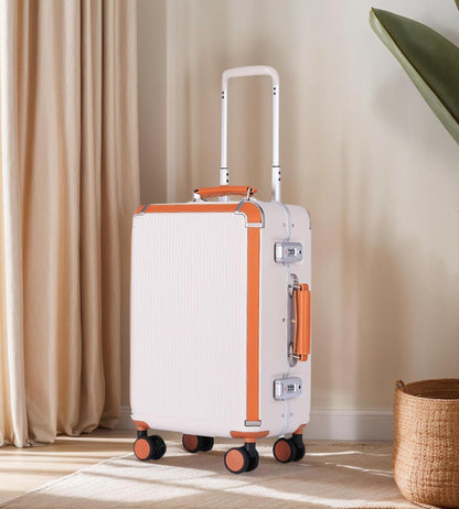 PC Carry On Luggage, Aluminum Frame Wide Handle, TSA Lock | Front laptop compartment, PC+ABS shell and spinner wheels keep work essentials reachable for meetings and airports