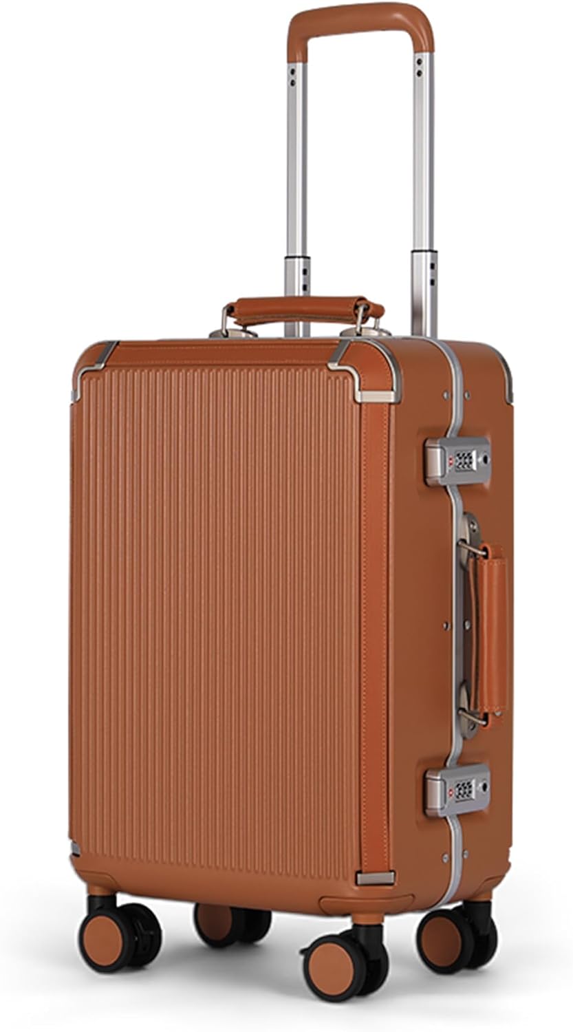 PC Carry On Luggage, Aluminum Frame Wide Handle, TSA Lock | Front laptop compartment, PC+ABS shell and spinner wheels keep work essentials reachable for meetings and airports