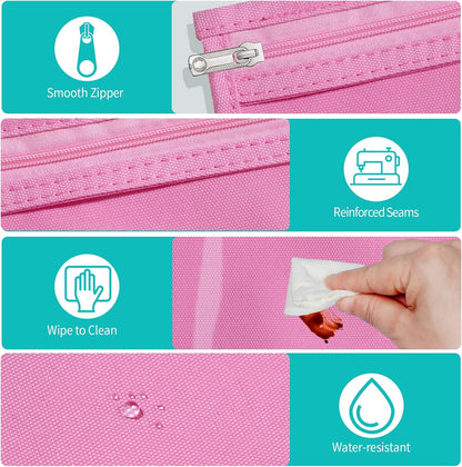 TSA Approved Toiletry Bag, Set of 3 Clear Travel Toiletry Bag Quart Size Zipper Travel Pouch, Waterproof Makeup Cosmetic Bag for Women Men Kids Toiletries Carry on, Flowers