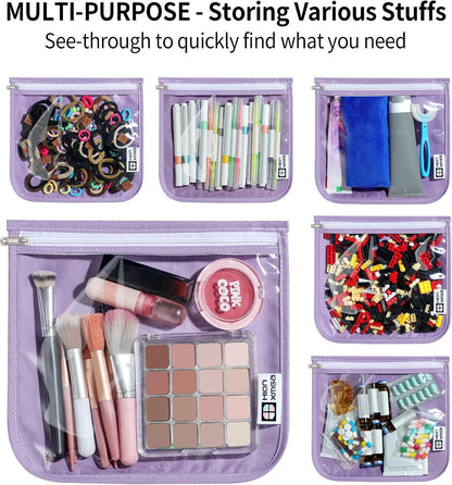TSA Approved Toiletry Bag, Set of 3 Clear Travel Toiletry Bag Quart Size Zipper Travel Pouch, Waterproof Makeup Cosmetic Bag for Women Men Kids Toiletries Carry on, Flowers