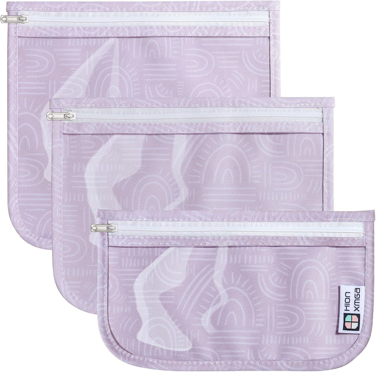 TSA Approved Toiletry Bag, Set of 3 Clear Travel Toiletry Bag Quart Size Zipper Travel Pouch, Waterproof Makeup Cosmetic Bag for Women Men Kids Toiletries Carry on, Flowers