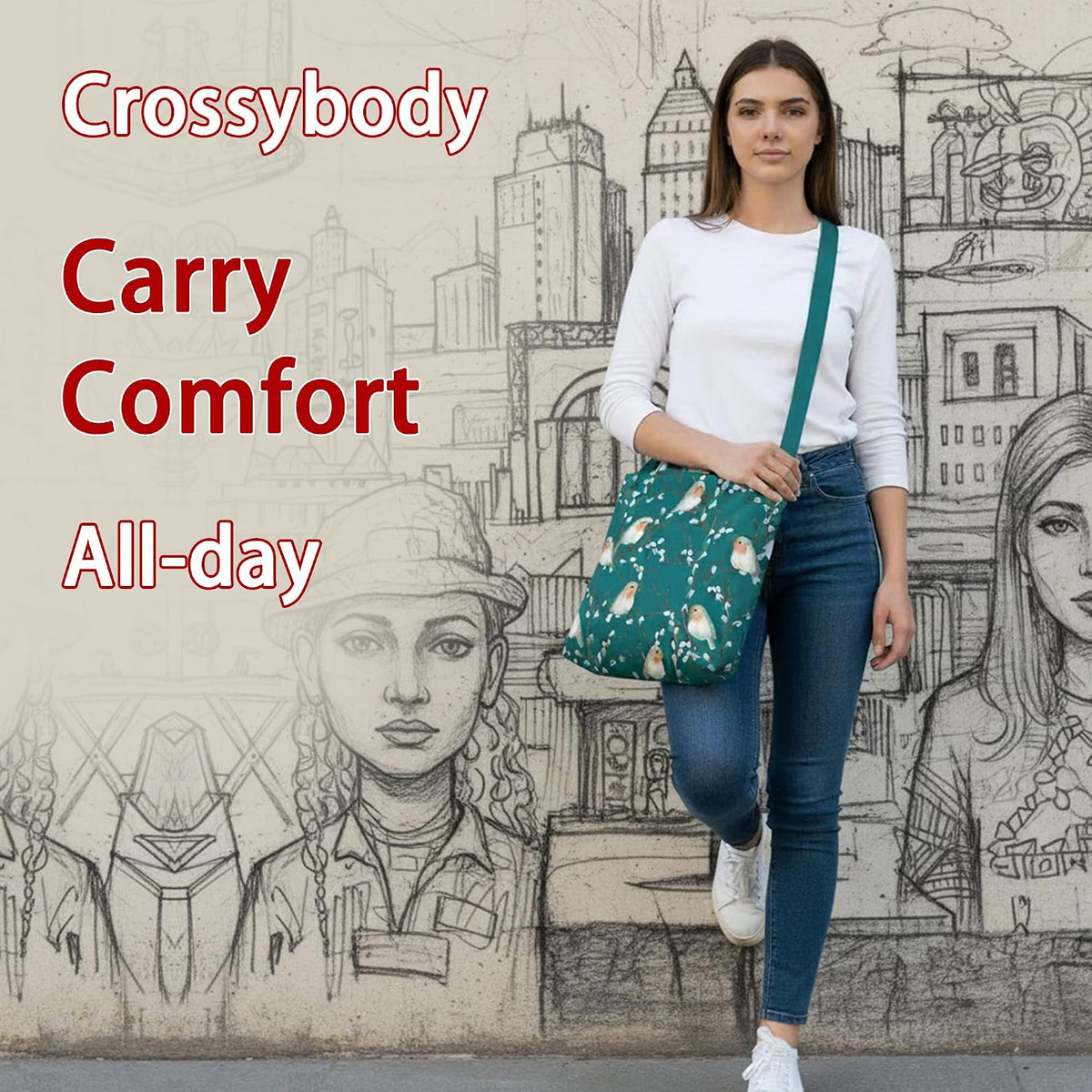 Reusable Grocery Shopping Bag -Travel Tote Bag - Foldable Compact Sturdy Bags