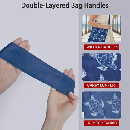 Reusable Grocery Shopping Bag -Travel Tote Bag - Foldable Compact Sturdy Bags