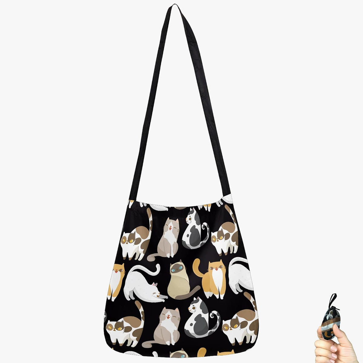 Reusable Grocery Shopping Bag -Travel Tote Bag - Foldable Compact Sturdy Bags