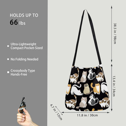 Reusable Grocery Shopping Bag -Travel Tote Bag - Foldable Compact Sturdy Bags
