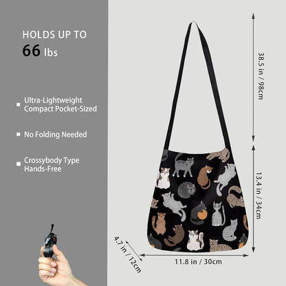 Reusable Grocery Shopping Bag -Travel Tote Bag - Foldable Compact Sturdy Bags