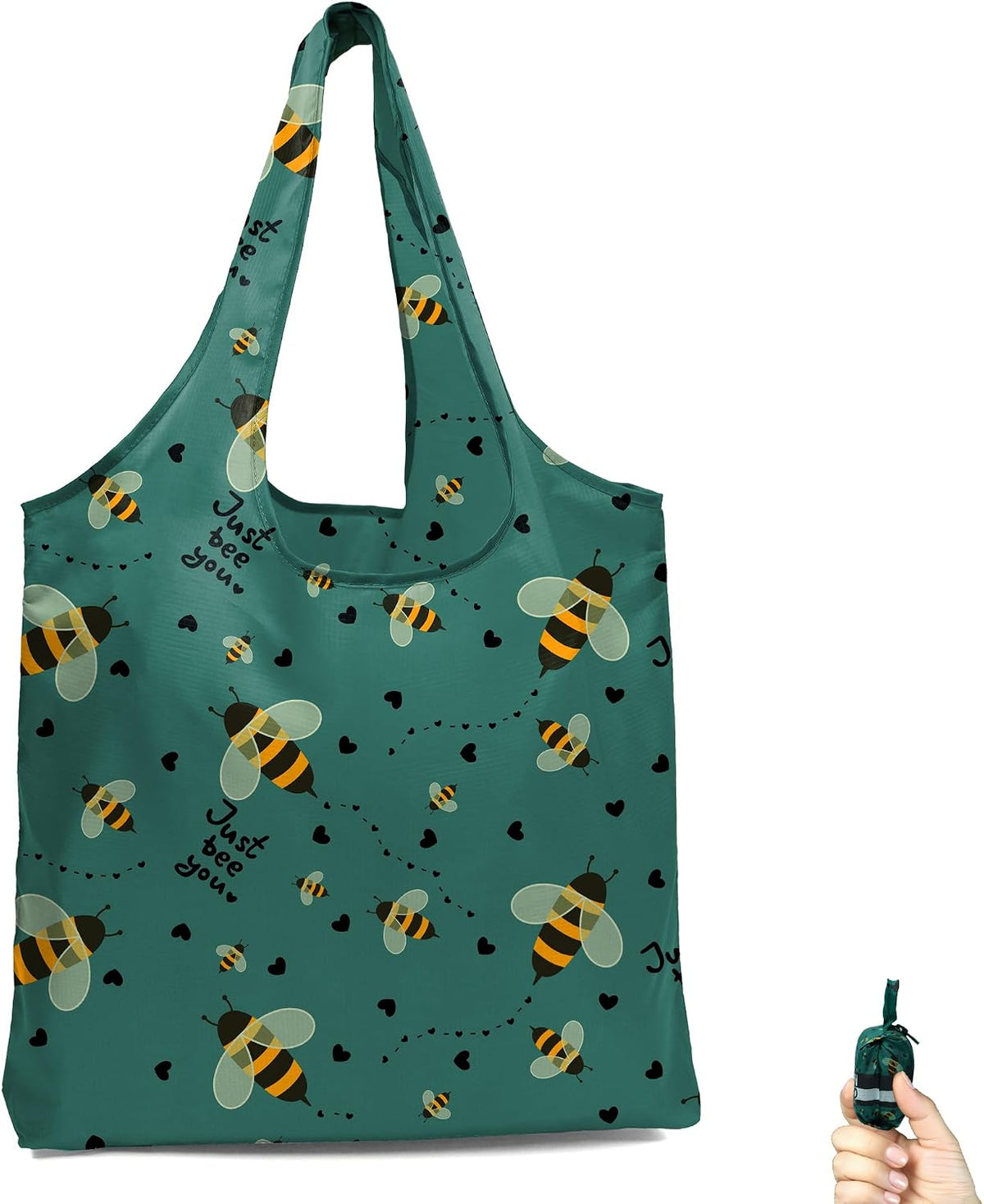 Reusable Grocery Shopping Bag -Travel Tote Bag - Foldable Compact Sturdy Bags