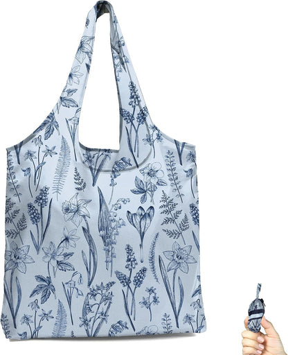 Reusable Grocery Shopping Bag -Travel Tote Bag - Foldable Compact Sturdy Bags