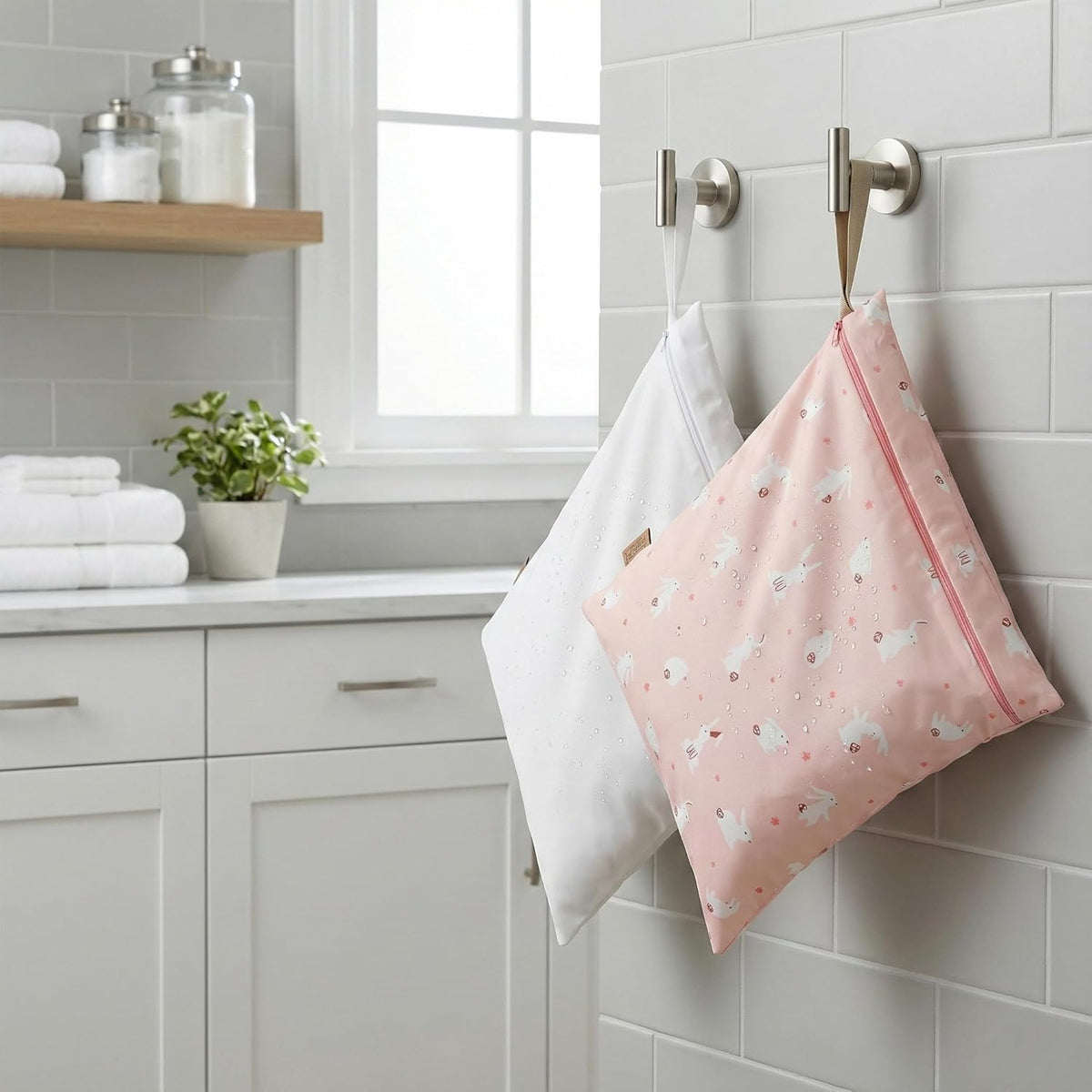 Hamur Wet Bag Set – 2 Pack Reusable Waterproof & Mess-Proof Bags (2 Large 12.6×14.6 in) | Washable at 40 °C, Lightweight Storage for Baby, Travel & Gym Essentials(Galaxy - Dama Denim)