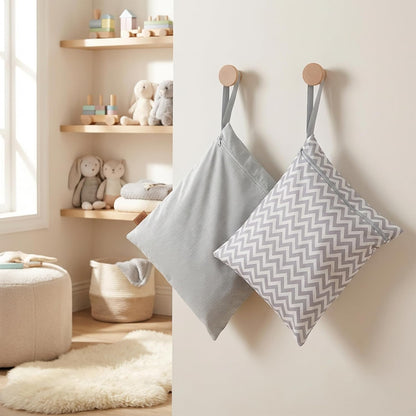 Hamur Wet Bag Set – 2 Pack Reusable Waterproof & Mess-Proof Bags (2 Large 12.6×14.6 in) | Washable at 40 °C, Lightweight Storage for Baby, Travel & Gym Essentials(Galaxy - Dama Denim)