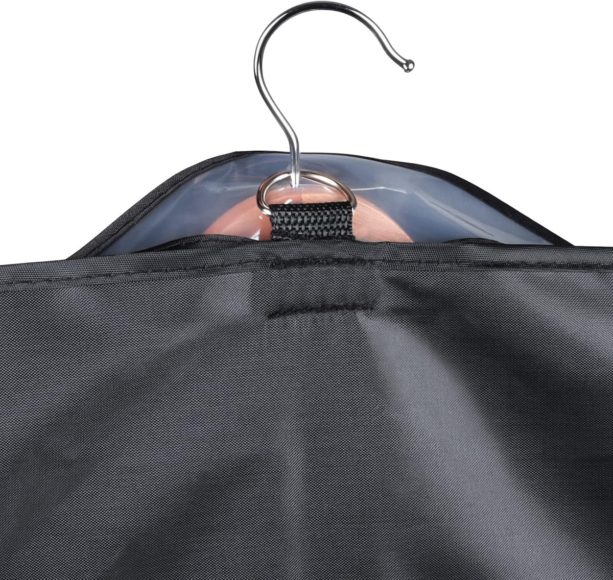 60 '' Foldable Extra Long Dress Garment Bag, Premium Breathable & Tear-resistant Hanging Dress Cover for Travel and Closet Storage with Mesh Shoe Pocket and 2 Carry Handles