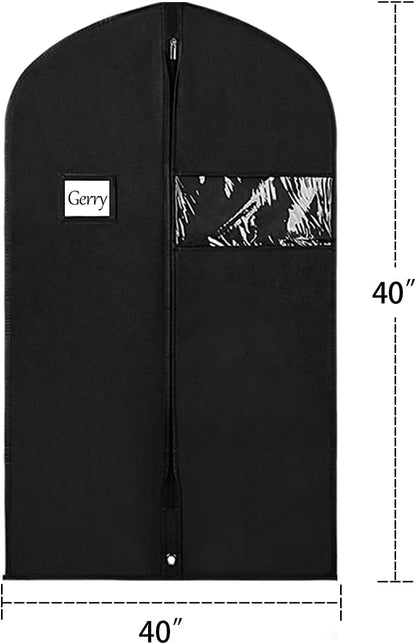 60 '' Foldable Extra Long Dress Garment Bag, Premium Breathable & Tear-resistant Hanging Dress Cover for Travel and Closet Storage with Mesh Shoe Pocket and 2 Carry Handles