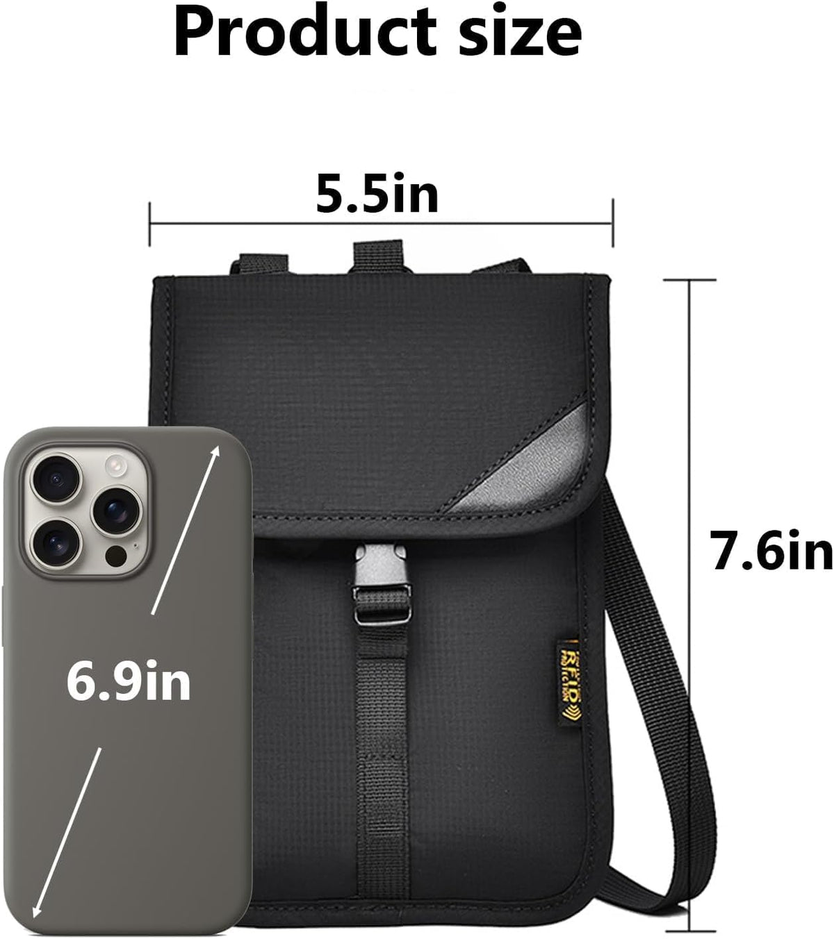 Passport Holder for Travel Pouch Neck Wallet for Traveling Women Men with RFID Blocking Waterproof and Slim Neck Pouch Adjustable Neck Strap (Z-Blue)