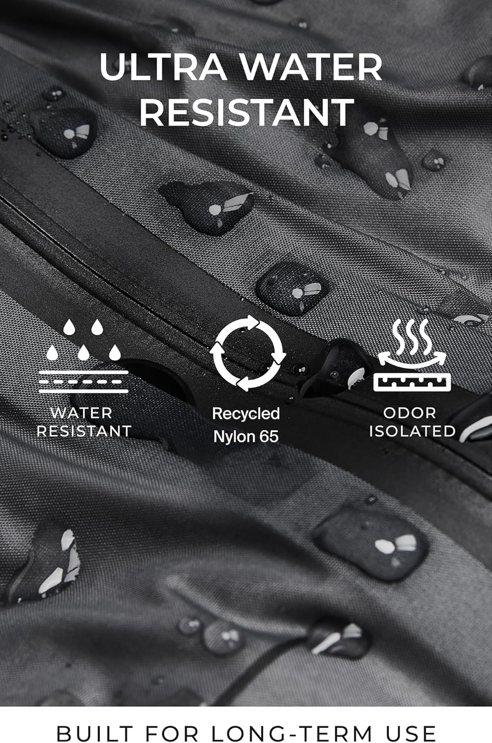 Vacuum Seal Travel Backpack 60L with Expandable HyperSeal Air Compression Vacuum System Water Resistant TSA Lock (Vacuum Pump Included, Black, 60L)