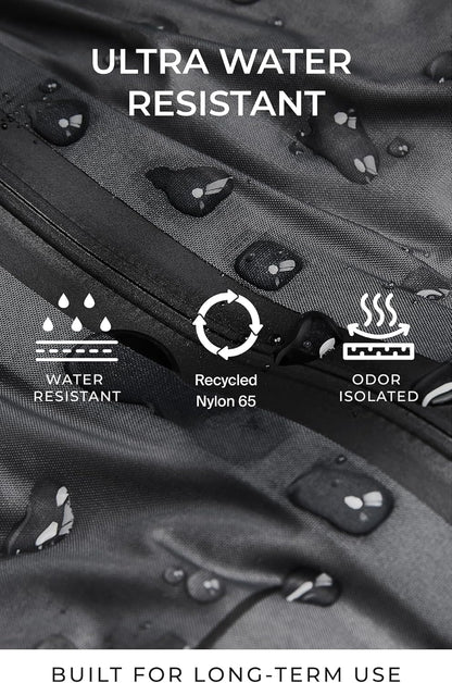 Vacuum Seal Travel Backpack 60L with Expandable HyperSeal Air Compression Vacuum System Water Resistant TSA Lock (Vacuum Pump Included, Black, 60L)
