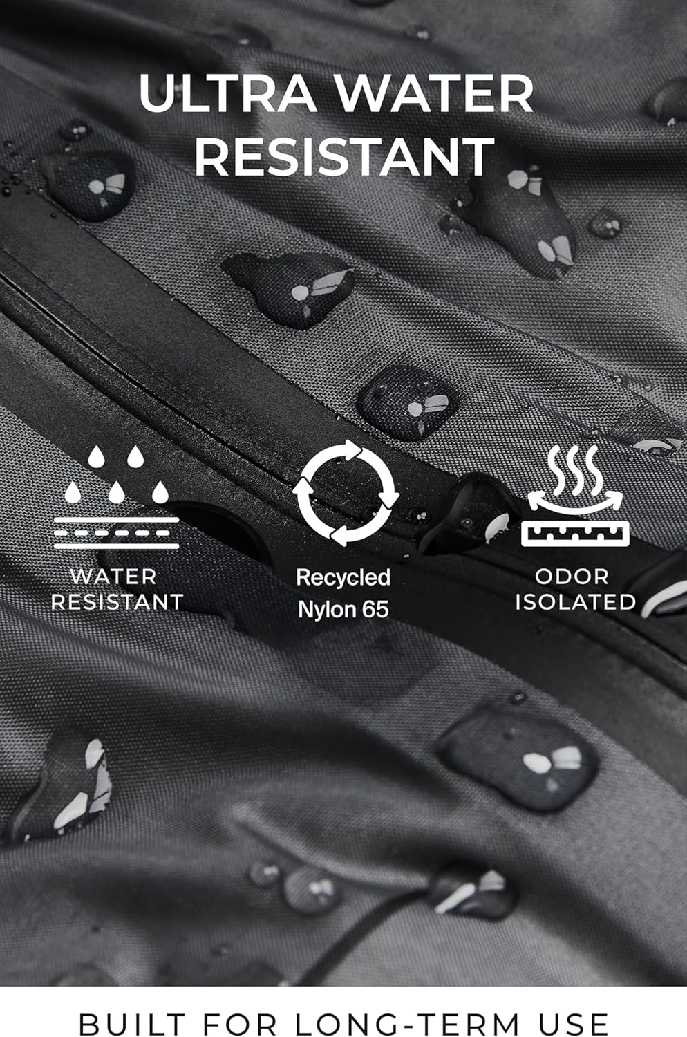 Vacuum Seal Travel Backpack 60L with Expandable HyperSeal Air Compression Vacuum System Water Resistant TSA Lock (Vacuum Pump Included, Black, 60L)