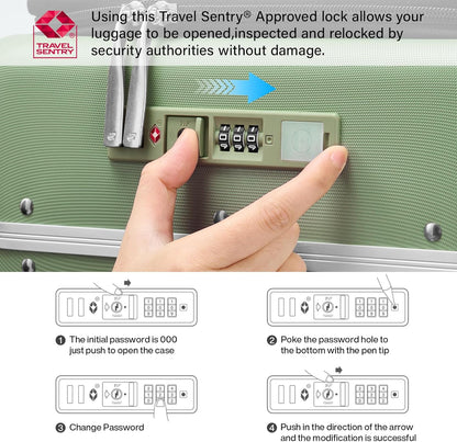 20 Inch Carry On Luggage with Cup Holder and USB Charging Port, Top Opening Hard Shell Suitcase with Wheels, Aluminum Frame Trunk Luggage with TSA Lock & Dividers for Travel, Smoke White
