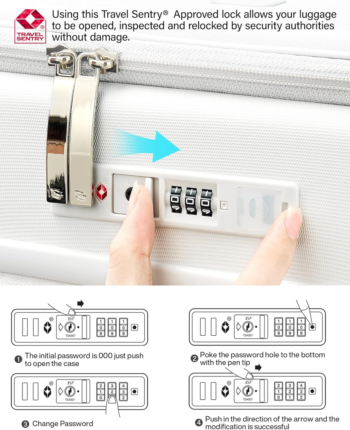 20 Inch Carry On Luggage with Cup Holder and USB Charging Port, Top Opening Hard Shell Suitcase with Wheels, Aluminum Frame Trunk Luggage with TSA Lock & Dividers for Travel, Smoke White
