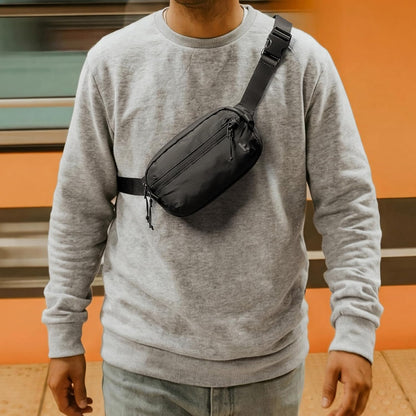 3.5L X-Pac Sling Bag with RFID Blocking Crossbody Pack for Men Women | EDC Minimalist Shoulder Bag, Water-resistant Lightweight Carrying Waist Fanny Pack for Travel, Daily Commute, Hiking, Walking