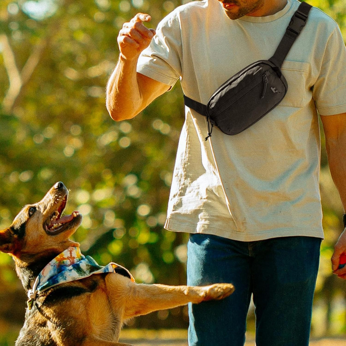 3.5L X-Pac Sling Bag with RFID Blocking Crossbody Pack for Men Women | EDC Minimalist Shoulder Bag, Water-resistant Lightweight Carrying Waist Fanny Pack for Travel, Daily Commute, Hiking, Walking