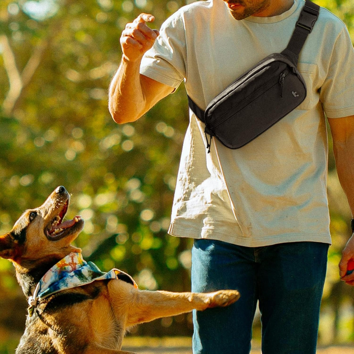 3.5L X-Pac Sling Bag with RFID Blocking Crossbody Pack for Men Women | EDC Minimalist Shoulder Bag, Water-resistant Lightweight Carrying Waist Fanny Pack for Travel, Daily Commute, Hiking, Walking