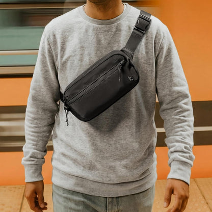 3.5L X-Pac Sling Bag with RFID Blocking Crossbody Pack for Men Women | EDC Minimalist Shoulder Bag, Water-resistant Lightweight Carrying Waist Fanny Pack for Travel, Daily Commute, Hiking, Walking