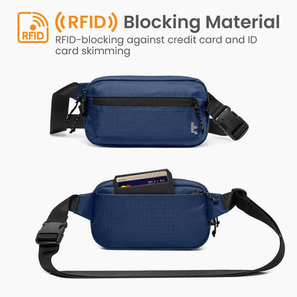 3.5L X-Pac Sling Bag with RFID Blocking Crossbody Pack for Men Women | EDC Minimalist Shoulder Bag, Water-resistant Lightweight Carrying Waist Fanny Pack for Travel, Daily Commute, Hiking, Walking