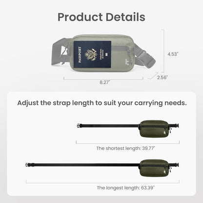 3.5L X-Pac Sling Bag with RFID Blocking Crossbody Pack for Men Women | EDC Minimalist Shoulder Bag, Water-resistant Lightweight Carrying Waist Fanny Pack for Travel, Daily Commute, Hiking, Walking