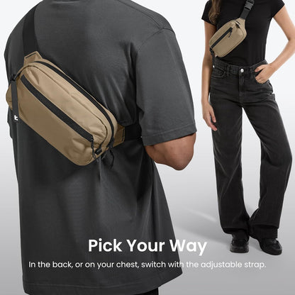 3.5L X-Pac Sling Bag with RFID Blocking Crossbody Pack for Men Women | EDC Minimalist Shoulder Bag, Water-resistant Lightweight Carrying Waist Fanny Pack for Travel, Daily Commute, Hiking, Walking