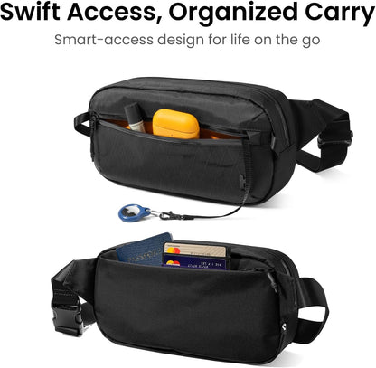 3.5L X-Pac Sling Bag with RFID Blocking Crossbody Pack for Men Women | EDC Minimalist Shoulder Bag, Water-resistant Lightweight Carrying Waist Fanny Pack for Travel, Daily Commute, Hiking, Walking