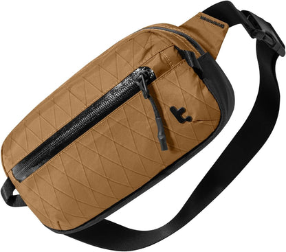 3.5L X-Pac Sling Bag with RFID Blocking Crossbody Pack for Men Women | EDC Minimalist Shoulder Bag, Water-resistant Lightweight Carrying Waist Fanny Pack for Travel, Daily Commute, Hiking, Walking