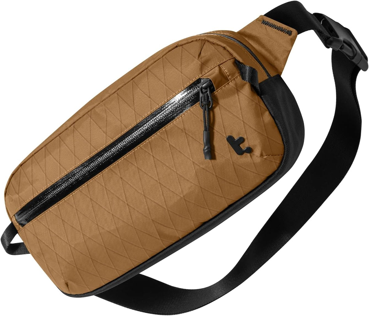 3.5L X-Pac Sling Bag with RFID Blocking Crossbody Pack for Men Women | EDC Minimalist Shoulder Bag, Water-resistant Lightweight Carrying Waist Fanny Pack for Travel, Daily Commute, Hiking, Walking