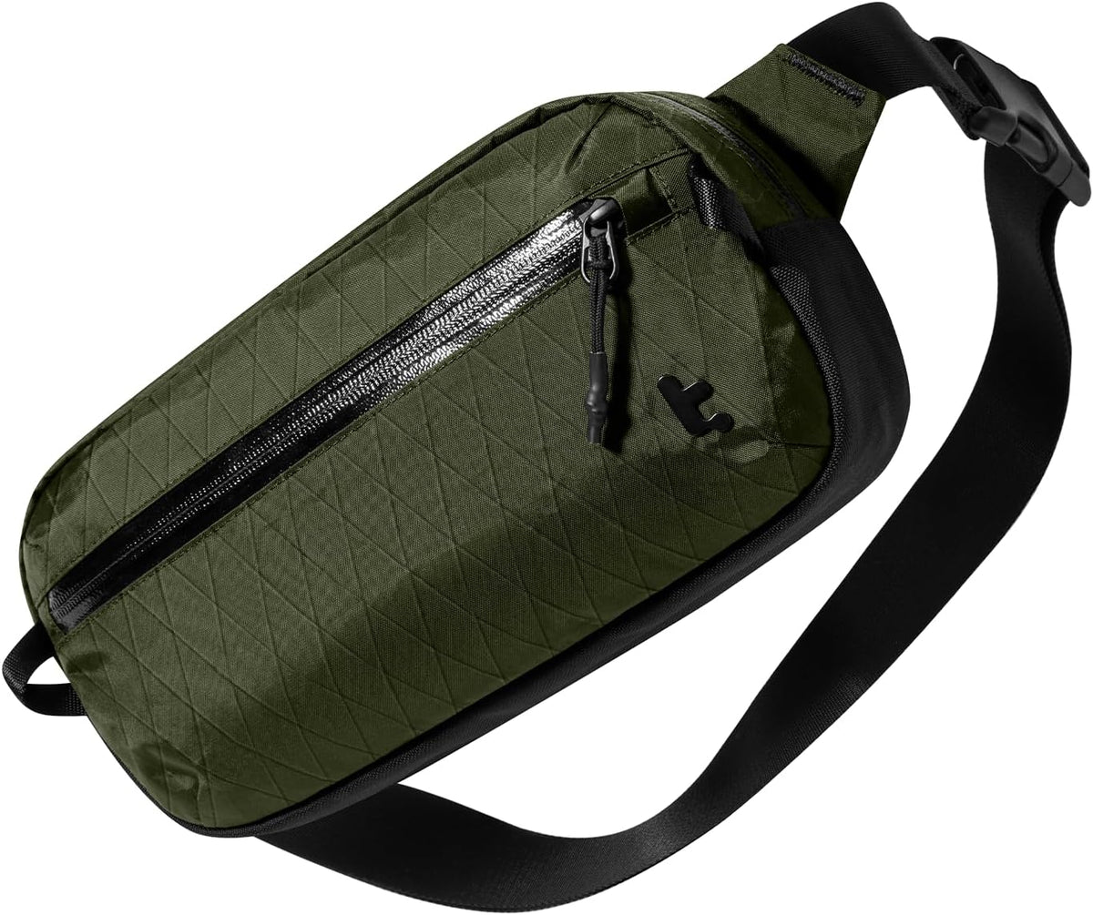 3.5L X-Pac Sling Bag with RFID Blocking Crossbody Pack for Men Women | EDC Minimalist Shoulder Bag, Water-resistant Lightweight Carrying Waist Fanny Pack for Travel, Daily Commute, Hiking, Walking