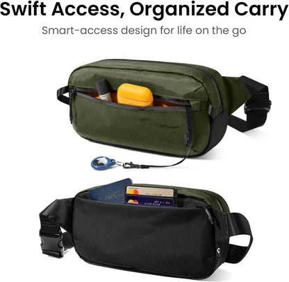3.5L X-Pac Sling Bag with RFID Blocking Crossbody Pack for Men Women | EDC Minimalist Shoulder Bag, Water-resistant Lightweight Carrying Waist Fanny Pack for Travel, Daily Commute, Hiking, Walking