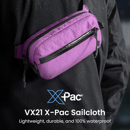 3.5L X-Pac Sling Bag with RFID Blocking Crossbody Pack for Men Women | EDC Minimalist Shoulder Bag, Water-resistant Lightweight Carrying Waist Fanny Pack for Travel, Daily Commute, Hiking, Walking