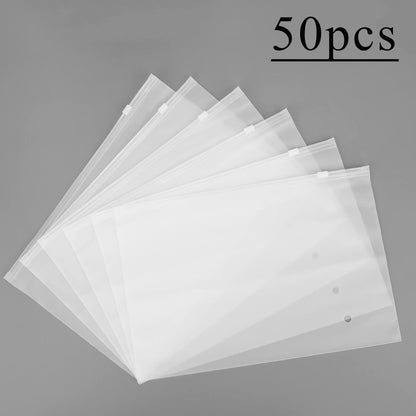 Frosted Zipper Bags for Clothes 25pcs, Plastic Shirt Bags for Packaging T-Shirt, Swimsuit, Bikini, Bathing Suit, 3 Mil, 9.8x7.8" with Vent Holes and Reinforced Sides